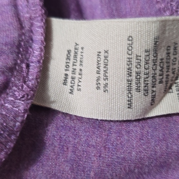 Soft Surroundings‎ Lisabetta Cowl Neck Tunic Top Grape Heather Purple L - Picture 5 of 6